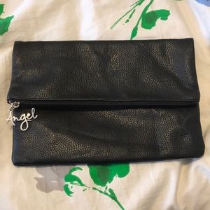 Victoria’s Secret Black Clutch Angel Zipper